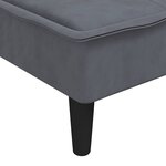 vidaXL Canapé-lit en forme de L gris 255x140x70 cm velours
