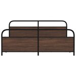 vidaXL Cadre de lit en métal sans matelas chêne marron 183x213 cm