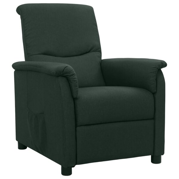vidaXL Fauteuil inclinable Vert foncé Tissu