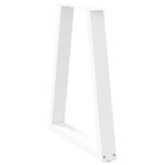 vidaXL Pieds de table à manger en forme de V 2 pièces blanc 60 x (72-73 3) cm acier