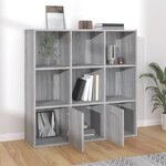 vidaXL Armoire à livres Sonoma gris 98x30x98 cm