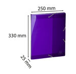 Boite de classement en polypropylène dos 25mm iderama pp - a4 - violet - x 4 - exacompta