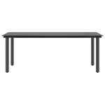 vidaXL Ensemble à manger jardin coussins 9Pièces marron poly rotin verre