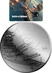 Monnaie BATTLE OF MIDWAY 1/1000 Oz Palladium 12$ Liberia 2026