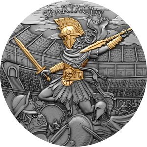 Monnaie SPARTACUS Legendary Warriors 2 Oz Argent 5$ Niue 2024 (PRÉCOMMANDE)