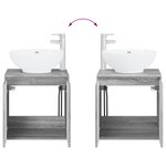 vidaXL Vanité de lavabo mural Sonoma gris 49 5 x 44 5 x 65 cm