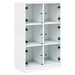 vidaXL Buffet haut avec portes blanc 68x37x109 cm bois d'ingénierie