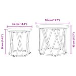 Tables d'appoint empilables vidaXL 2 Pièces en bois d'ingénierie chêne artisanal