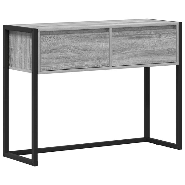 vidaXL Table d'appoint Gris Sonoma 100 x 36 x 75 cm Bois d'ingénierie