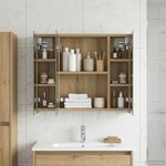 vidaXL Armoire Miroir de Salle de Bain Chêne artisan 60 x 14 5 x 50 cm
