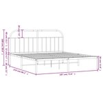 vidaXL Cadre de lit métal sans matelas avec tête de lit noir 183x213cm