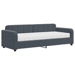vidaXL Lit de jour avec matelas gris foncé 80x200 cm velours