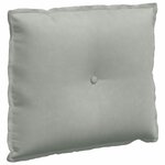 vidaXL Coussin de Dos Gris clair 60 x 50 cm Tissu en velours côtelé