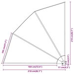 vidaXL Auvent latéral pliable de balcon Crème 210 x 210 cm