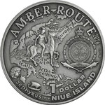 Pièce de monnaie en Argent 1 Dollar g 17.50 Millésime 2026 Amber Route HUNGARY