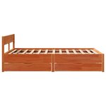 vidaXL Cadre de lit sans matelas cire marron 120x200cm bois pin massif