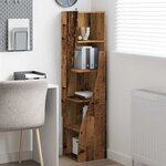 vidaXL Meuble d'angle Blanc 32x32x140cm Bois d'ingénierie