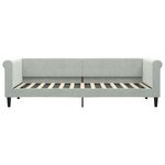 vidaXL Lit de repos sans matelas gris clair 80x200 cm velours