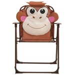 vidaXL Ensemble de bistro avec parasol pour enfants 3 Pièces Marron