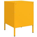 vidaXL Tables de chevet 2 Pièces jaune moutarde 36x39x50 5 cm acier