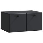 vidaXL Meuble TV mural 59 5 x 41 x 30 cm Noir Bois d'ingénierie