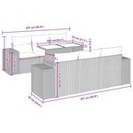 vidaXL Salon de jardin avec coussins 7 Pièces beige résine tressée
