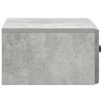 vidaXL Cabinet de chevet mural Gris béton 49 x 34 5 x 20 cm