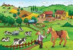 Ravensburger puzzles 2x12 pièces - le travail à la ferme