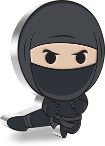 Pièce de monnaie en Argent 2 Dollars g 31.1 (1 oz) Millésime 2022 Warriors of History Chibi NINJA