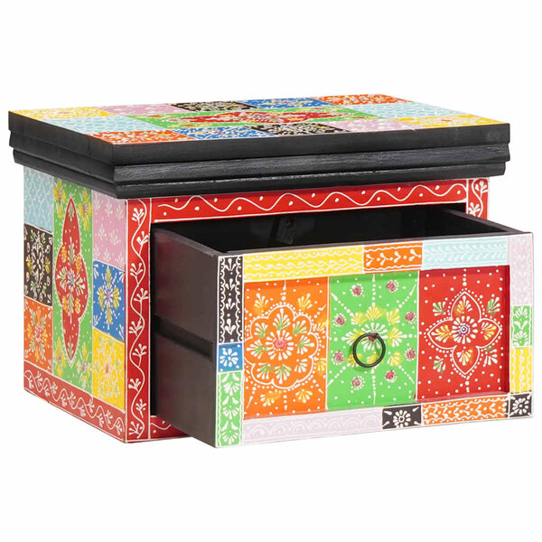 vidaXL Cabinet de chevet avec tiroir 2 Pièces Multicolore 40 x 30 x 28 cm