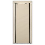 vidaXL Armoire à chaussures avec housse Crème 58x28x106 cm Tissu