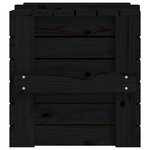vidaXL Boîte de rangement Noir 58x40 5x42 cm Bois massif de pin