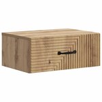 vidaXL Cabinet de chevet mural 2 Pièces Chêne artisanal 49 x 34 5 x 20 cm