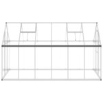 vidaXL Serre avec cadre de base argenté 334x169x195 cm aluminium