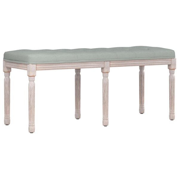 vidaXL Banc Gris clair 110x40x49 cm Velours