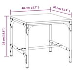 vidaXL Table d'appoint Chêne marron 40x40x35 cm Bois d'ingénierie