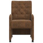 vidaXL Chaises de salle à manger 2 Pièces Marron 58 x 67 x 97 cm