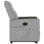 vidaXL Fauteuil inclinable électrique gris nuage tissu