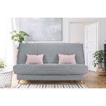 COMFORT BULTEX Clic clac 3 places - Tissu gris - 192 x 95 x 101 - MONA