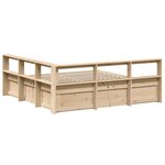 vidaXL Lit bibliothèque sans matelas 200x200 cm bois massif de pin