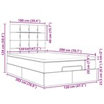 vidaXL Cadre de lit ottoman et matelas gris foncé 120x200 cm velours