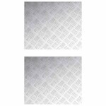 vidaXL Nez de marche Rectangulaire 2 Pièces Argenté 60 x 50 cm Aluminium