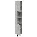 vidaXL Armoire de salle de bain gris béton 30x30x190 cm