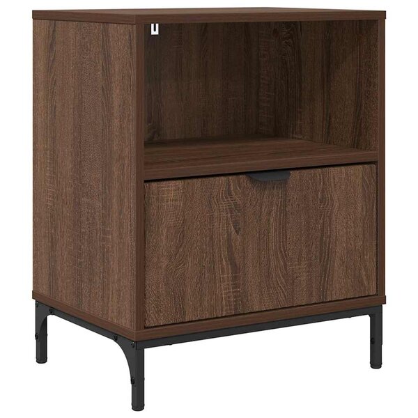 vidaXL Table de chevet Chêne marron 49 x 36 x 61 cm Bois d'ingénierie