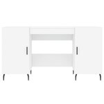 vidaXL Bureau blanc 140x50x75 cm bois d'ingénierie