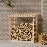 vidaXL Support pour bois de chauffage 108x64 5x110 cm Bois de pin