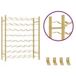 vidaXL Casier à bouteilles pour 48 bouteilles Doré Métal