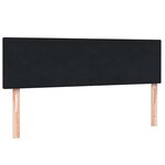 vidaXL Sommier à lattes de lit avec matelas noir 160x210 cm velours