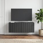 vidaXL Meuble TV mural 78 5 x 31 x 30 cm Noir Bois d'ingénierie