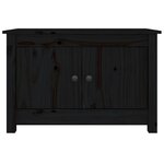 vidaXL Armoire à chaussures Noir 70x38x45 5 cm Bois de pin massif